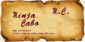 Minja Cabo vizit kartica
